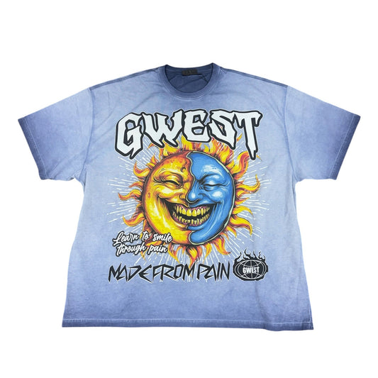 G WEST RHINESTONE PAIN & PEACE TEE by G-WEST