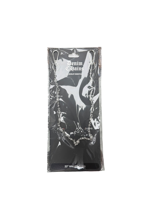 NY JEWERLY ICED CLEAR WALLET CHAIN by Ace Watches
