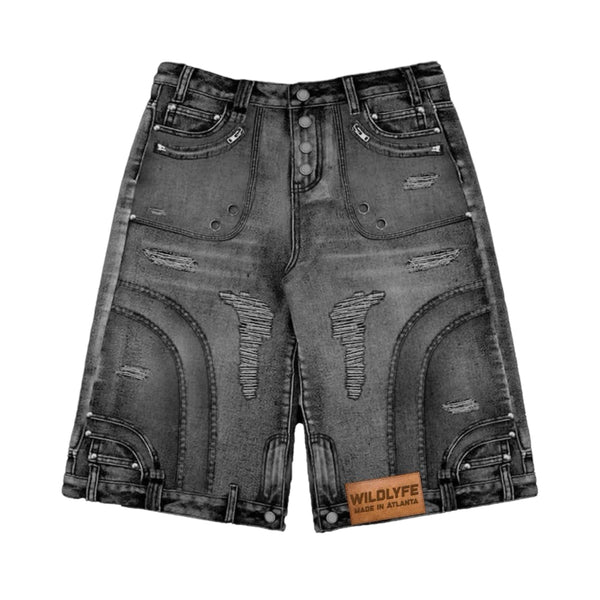 WILDLYFE REVERSE DENIM SHORTS by WILDLYFE