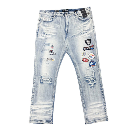 MAKBOI NEVER BACK DOWN JEANS by Makobi