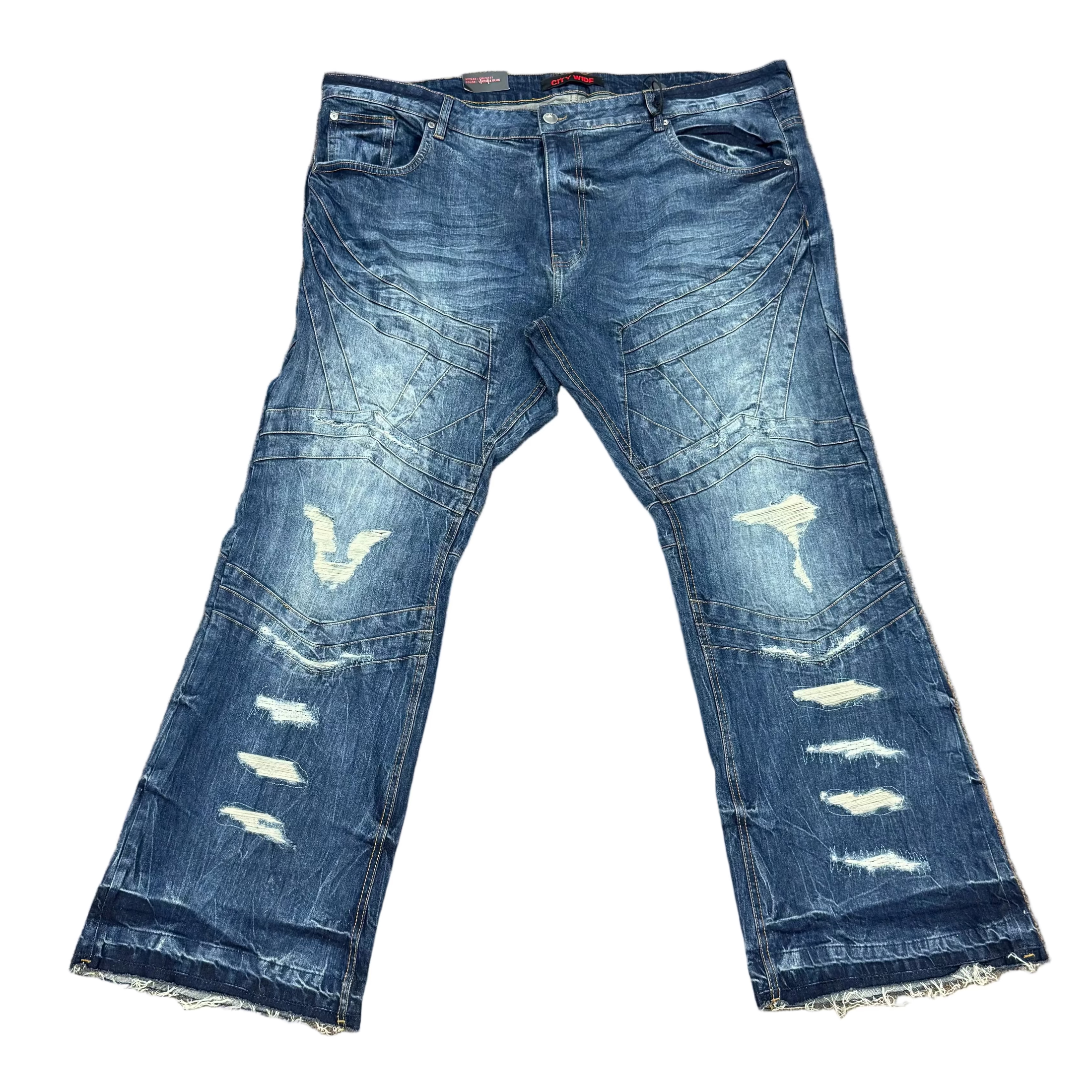 CWF PATCHED WASH JEANS by Citywide Fashions