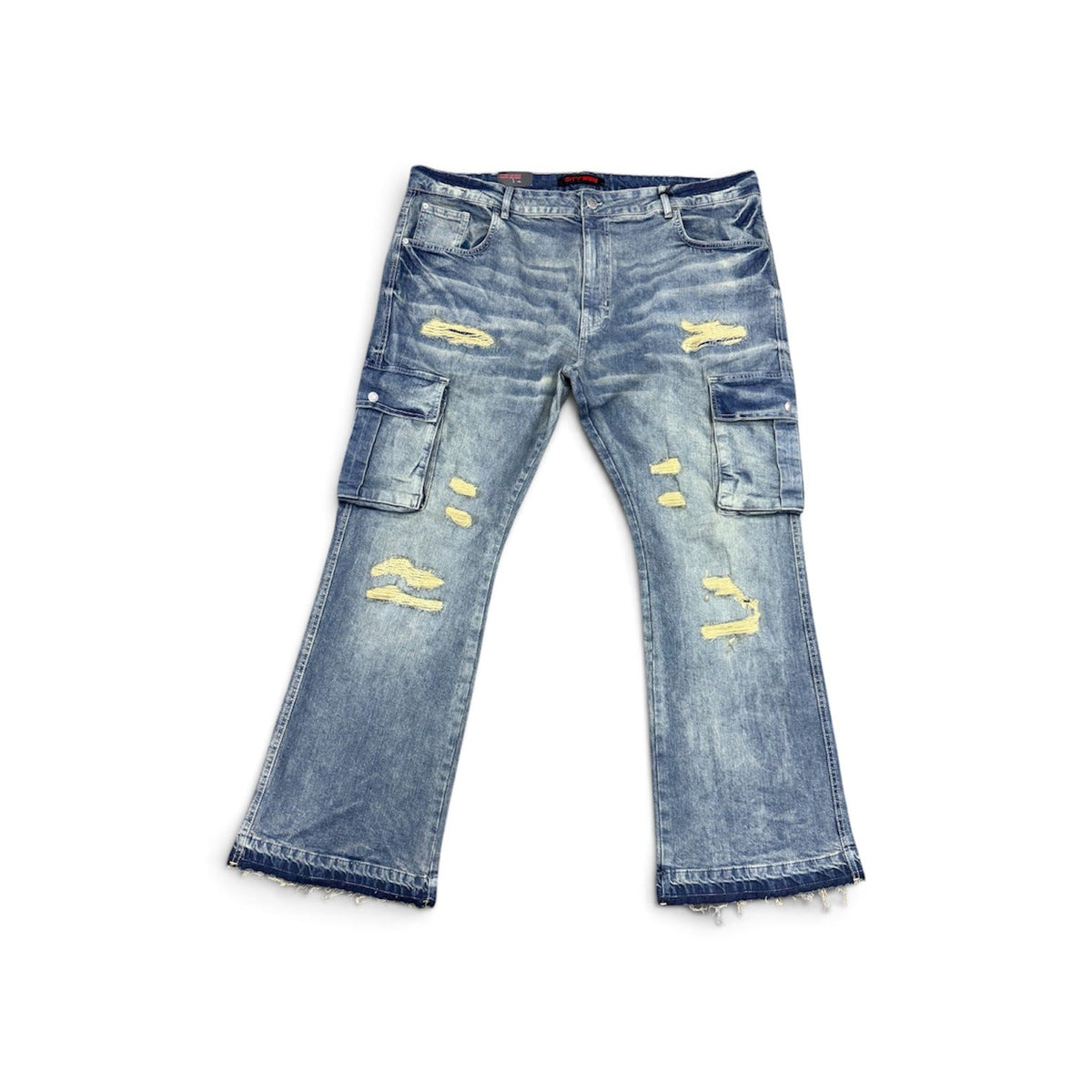 CWF JETER EXPOSED HEM FLARE FIT JEANS by Citywide Fashions