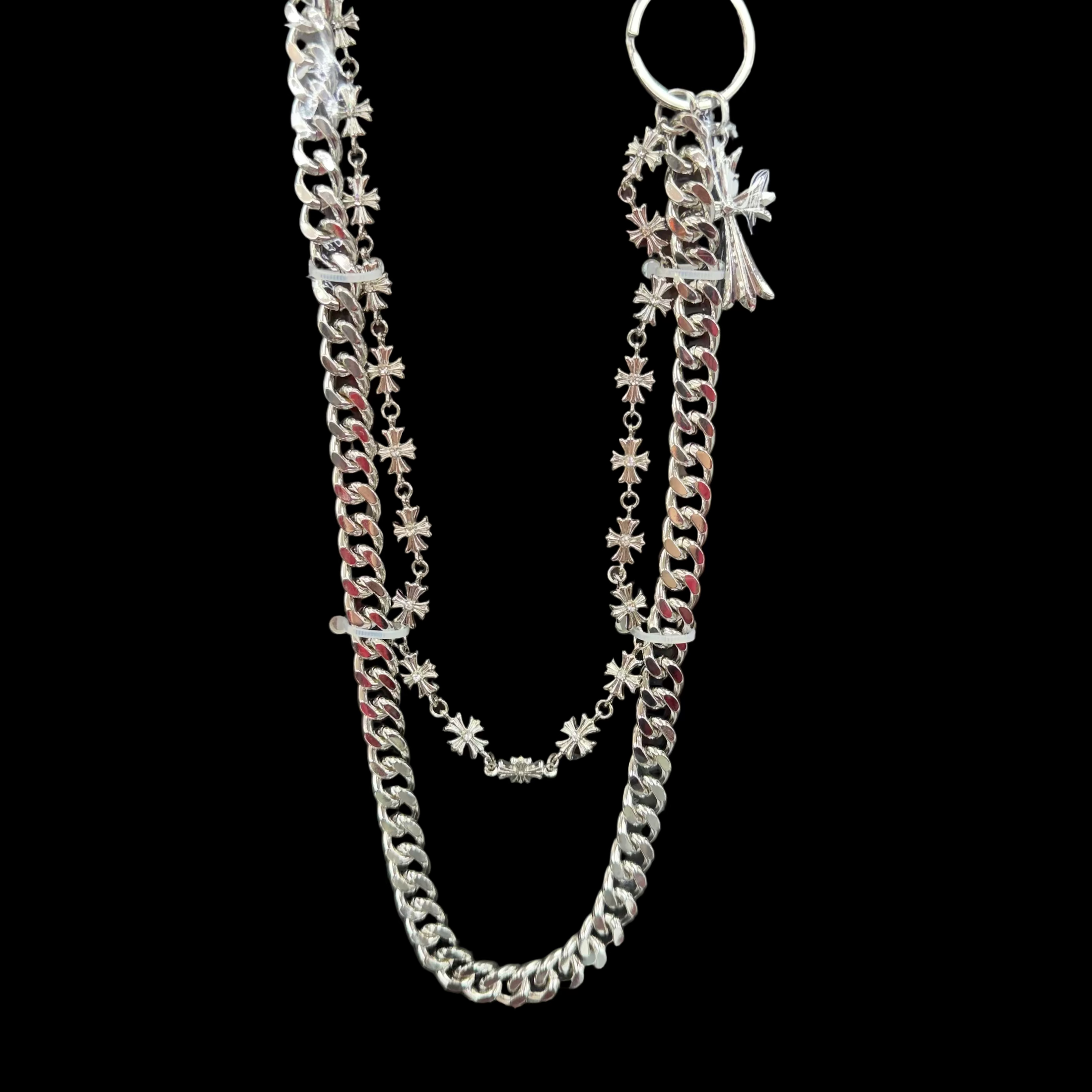 DENIM WALLET CHAIN - MINICROSS