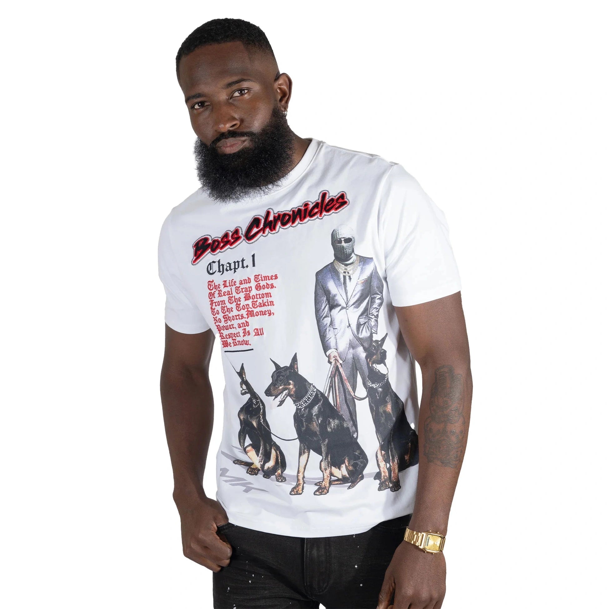 MAKOBI Boss Chronicles Tee -WHITE
