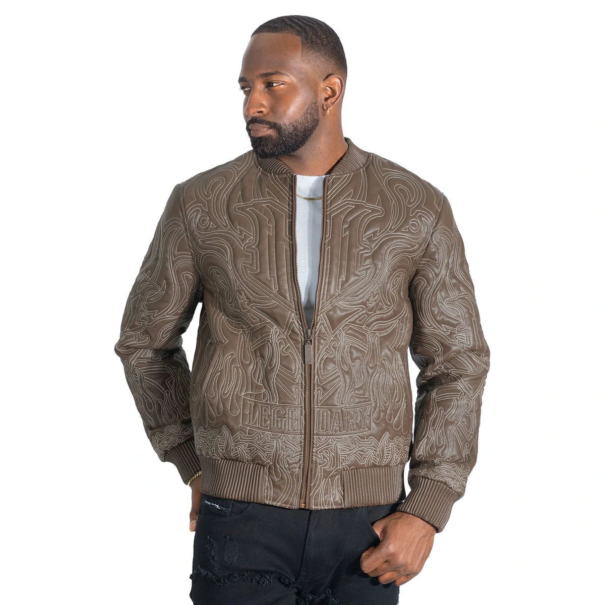 MAKOBI Jacket Bianco Bomber Jacket by MAKOBI