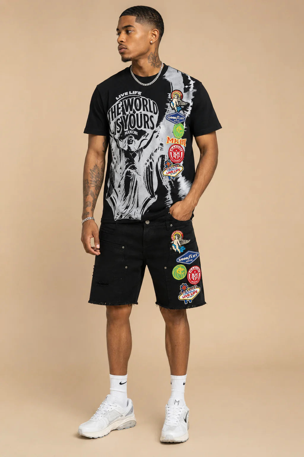MONDO OVERSIZED PATCHWORK TEE by MAKOBI