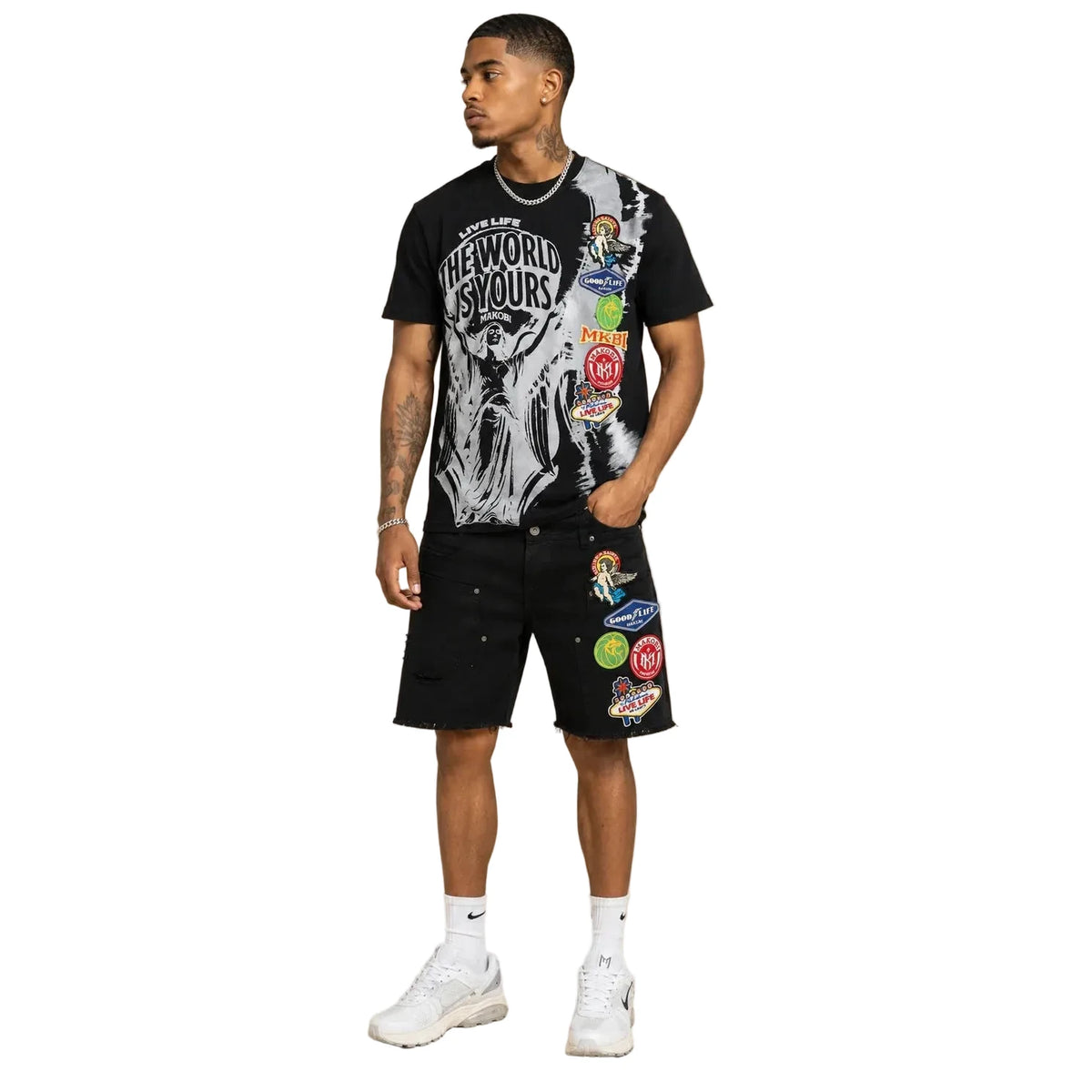 MONDO OVERSIZED PATCHWORK TEE by MAKOBI