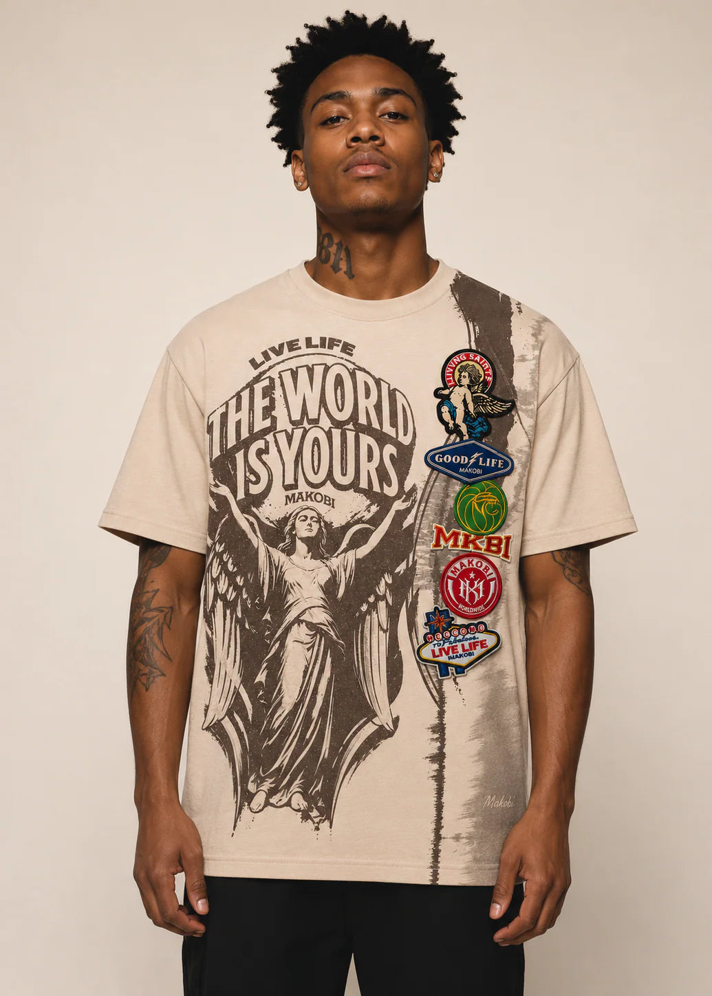 MONDO OVERSIZED PATCHWORK TEE by MAKOBI