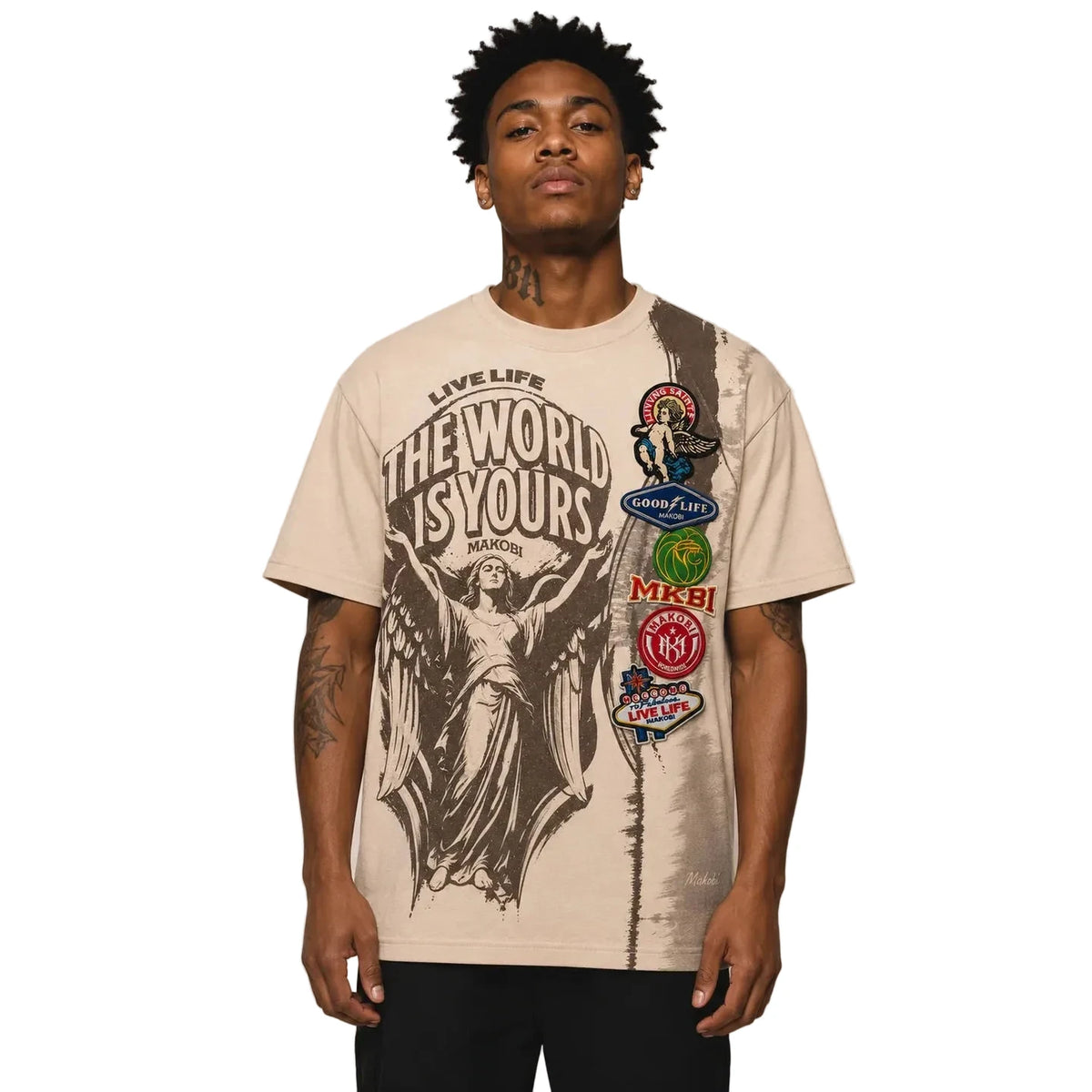MONDO OVERSIZED PATCHWORK TEE by MAKOBI