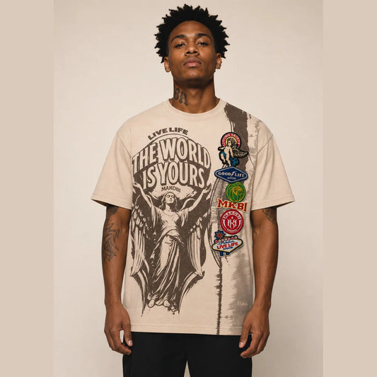MONDO OVERSIZED PATCHWORK TEE by MAKOBI
