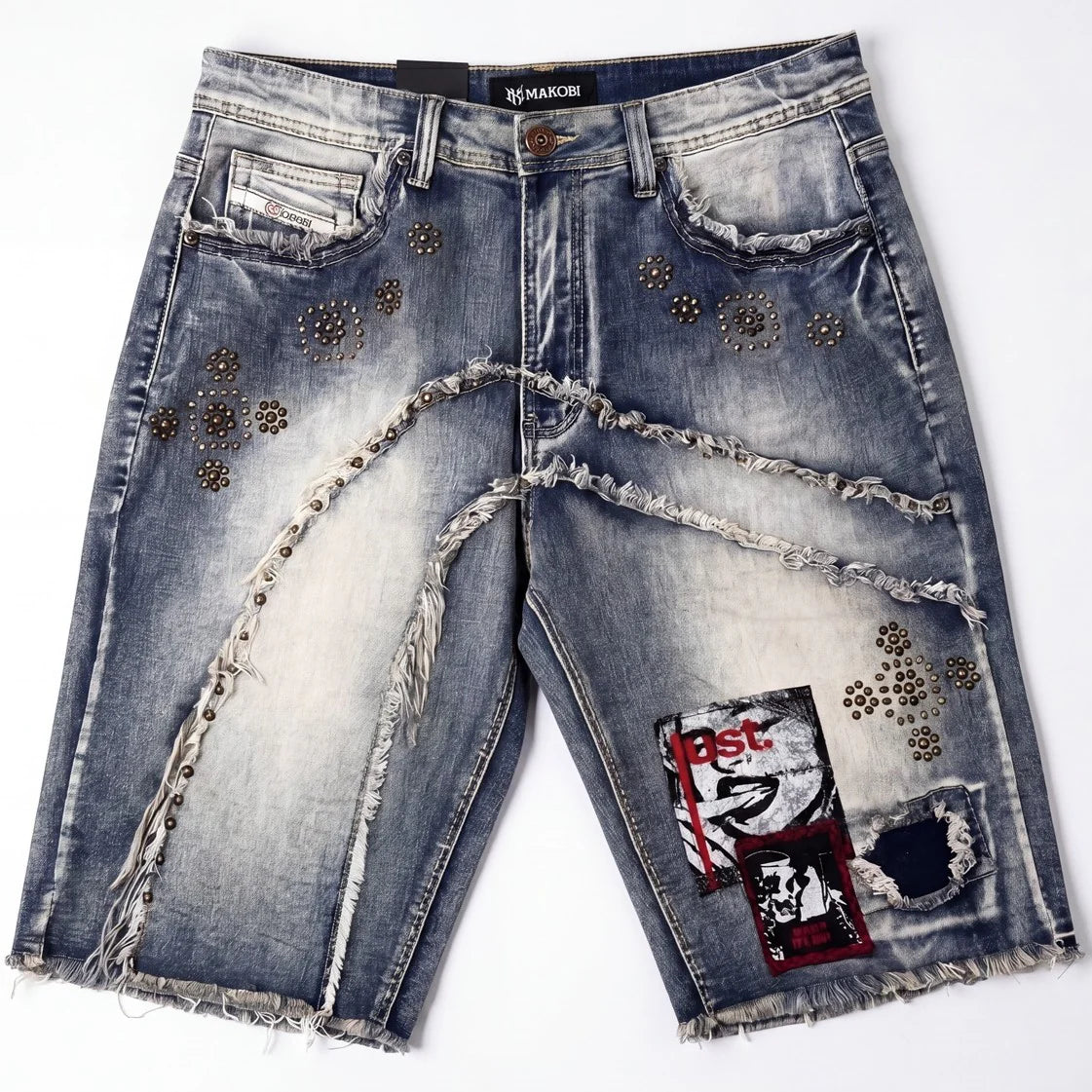 MAKOBI PAIN DENIM SHORTS by Makobi