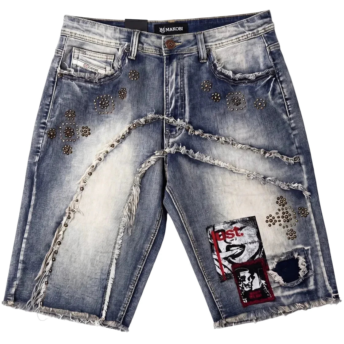 MAKOBI PAIN DENIM SHORTS by Makobi