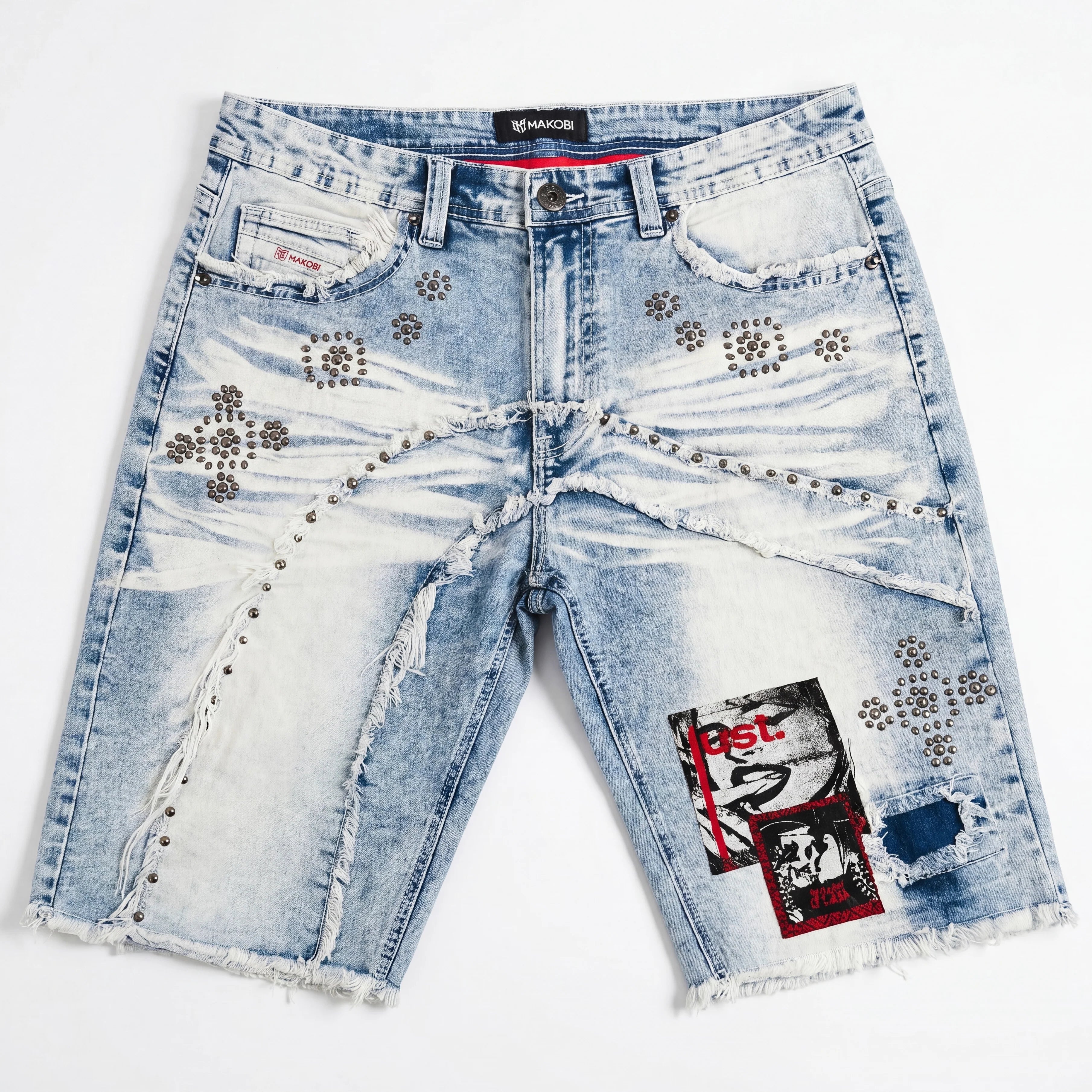 MAKOBI PAIN DENIM SHORTS by Makobi