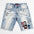 MAKOBI PAIN DENIM SHORTS by Makobi
