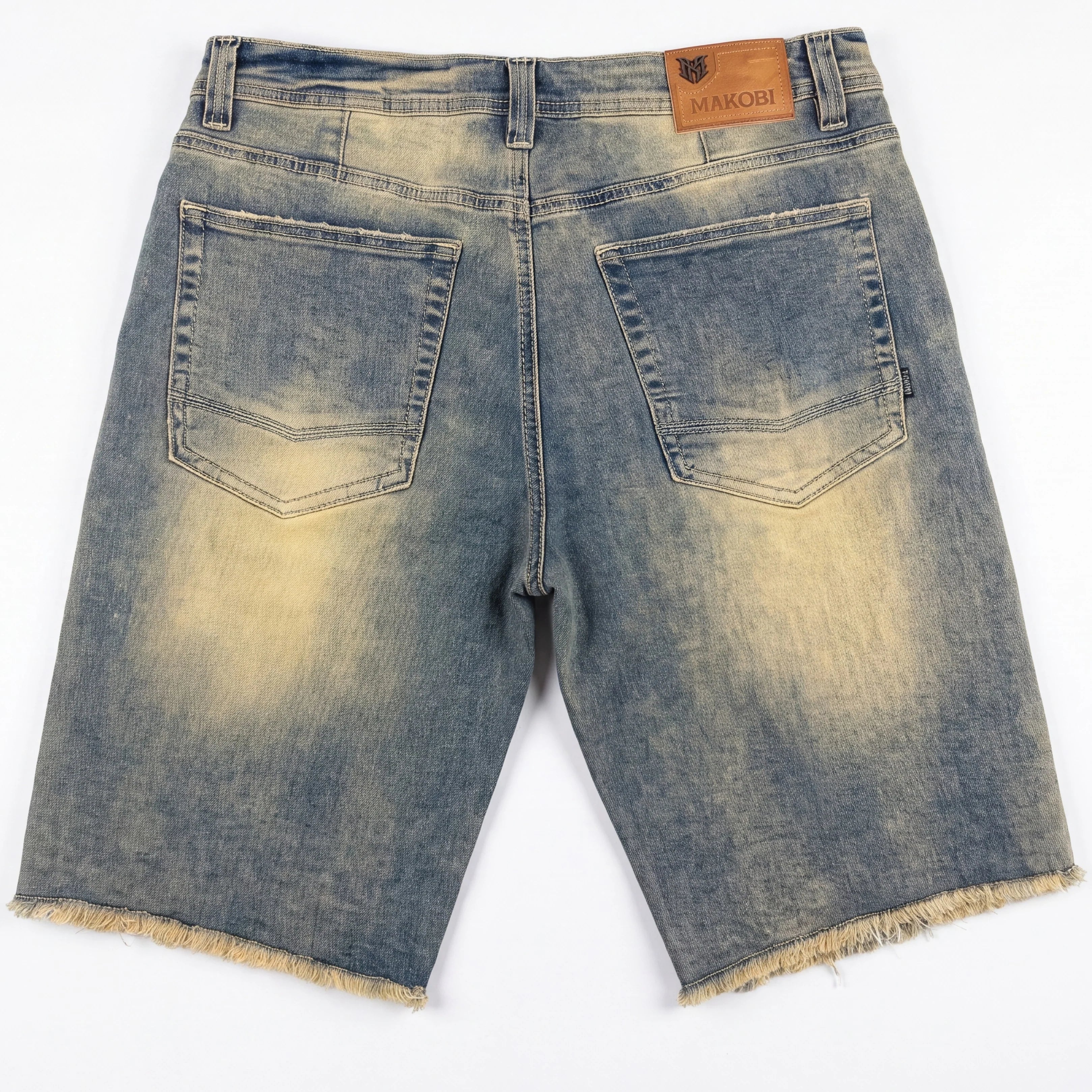 MONDO PATCH DENIM JORTS by MAKOBI