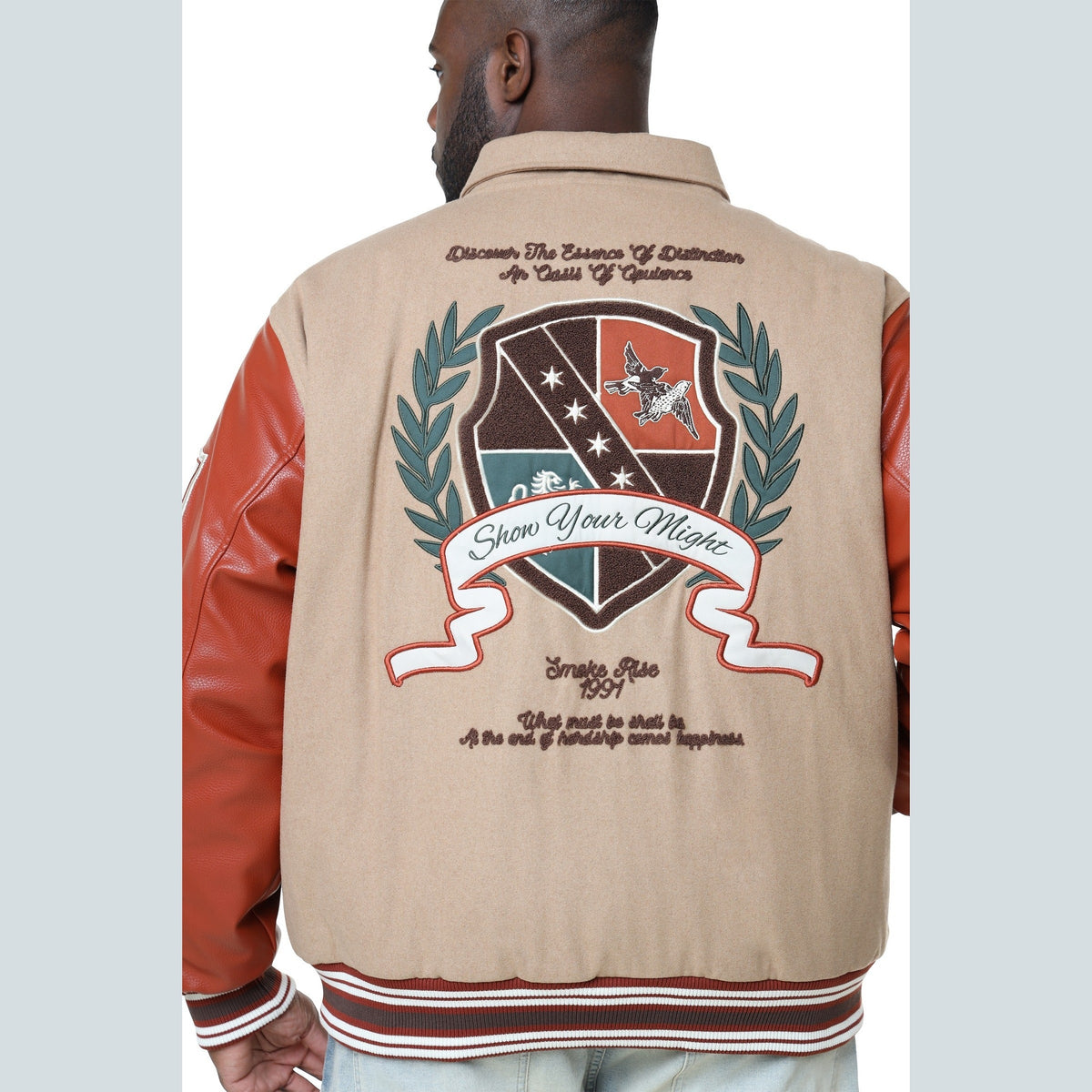 SMOKE RISE TAPESTRY VARSITY JACKET by Smoke Rise