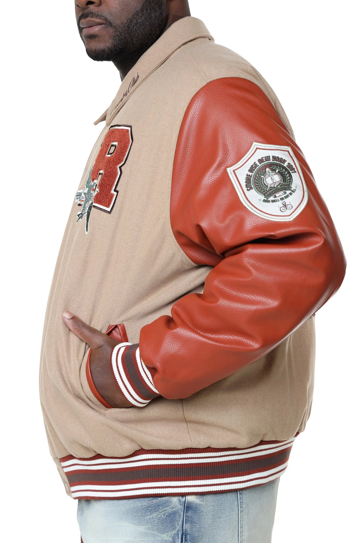 SMOKE RISE TAPESTRY VARSITY JACKET by Smoke Rise