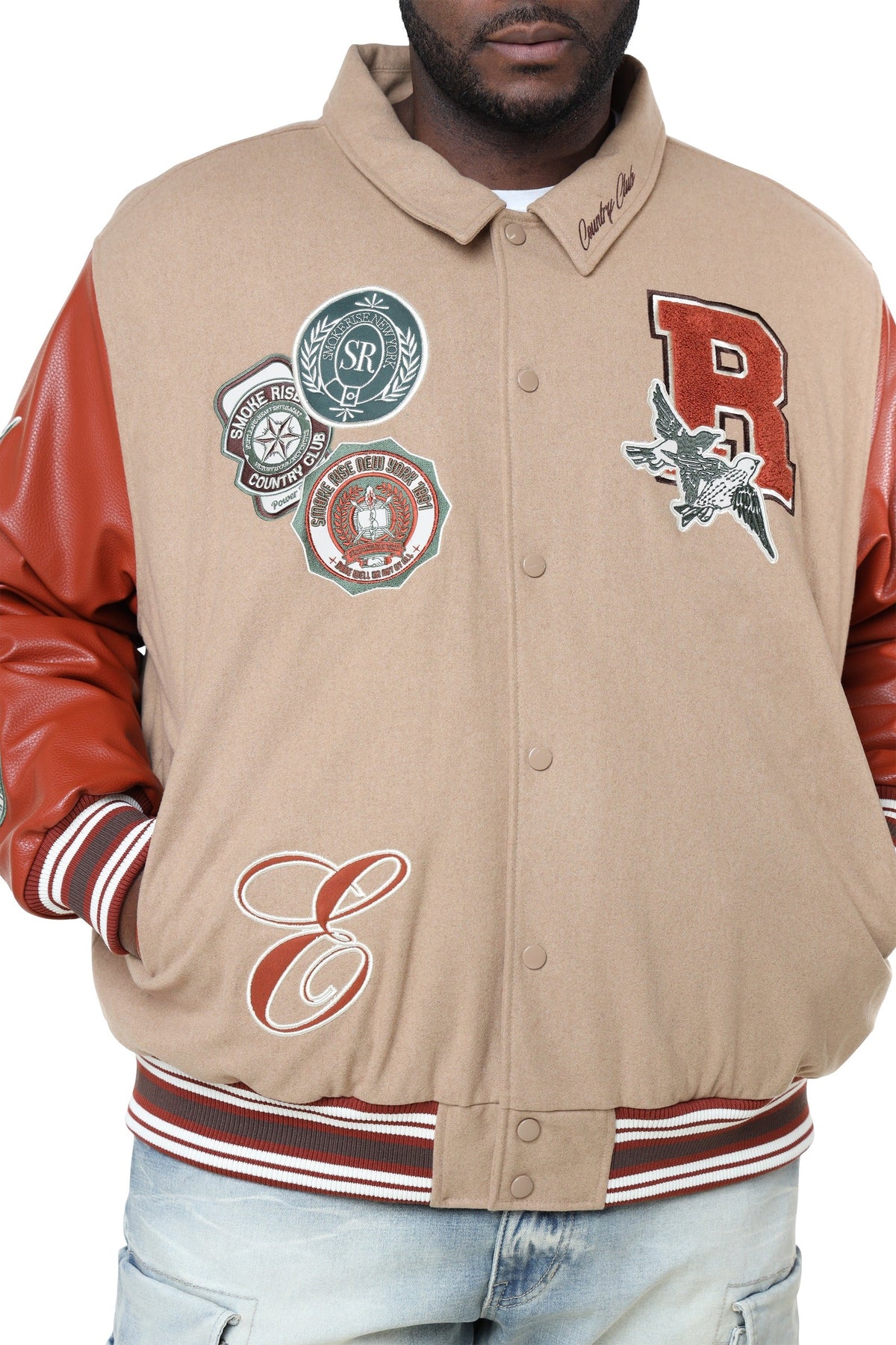 SMOKE RISE TAPESTRY VARSITY JACKET by Smoke Rise