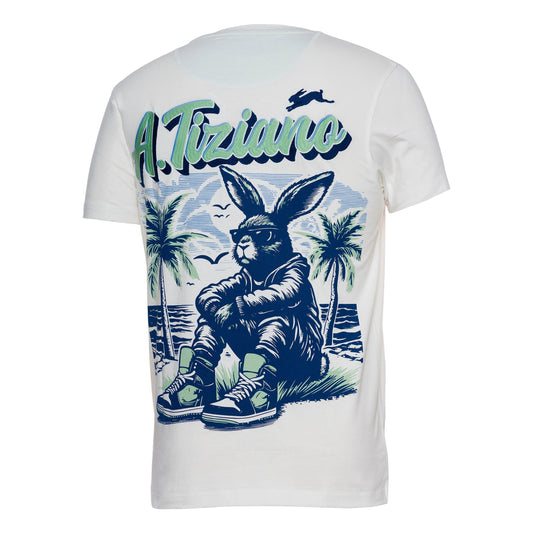 A TIZIANO GRAPHIC T-SHIRT-WHITE by A TIZIANO