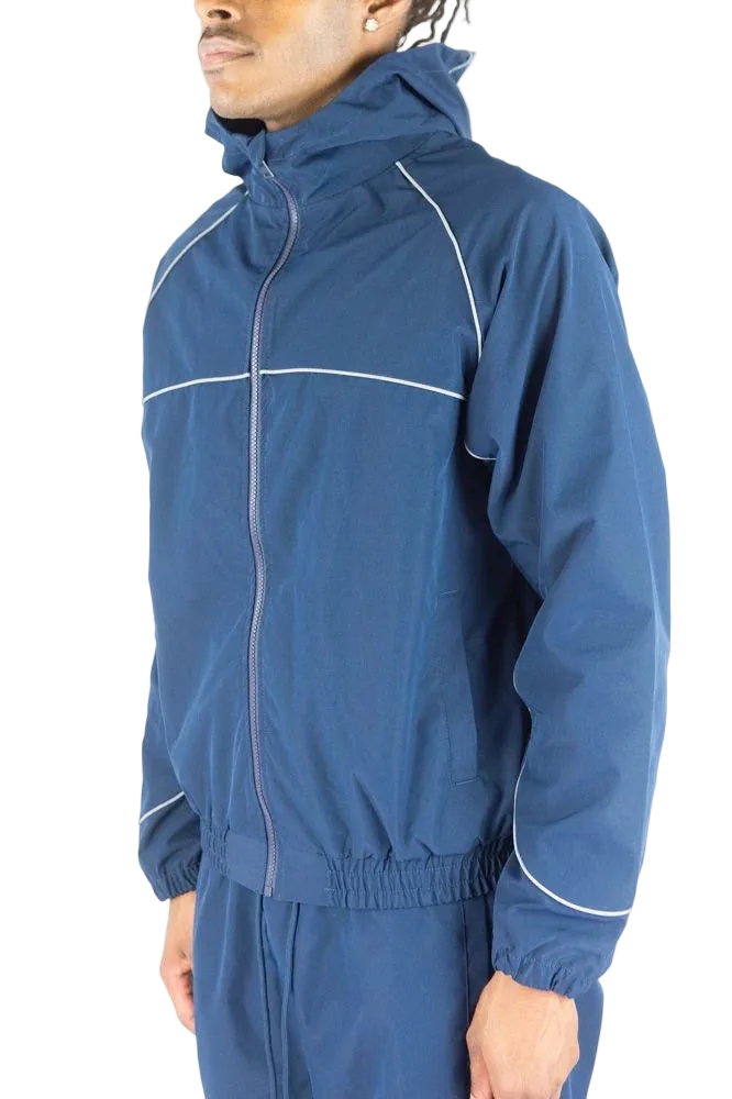 REBEL MINDS PIPING RIPSTOP JACKET by Rebel Minds