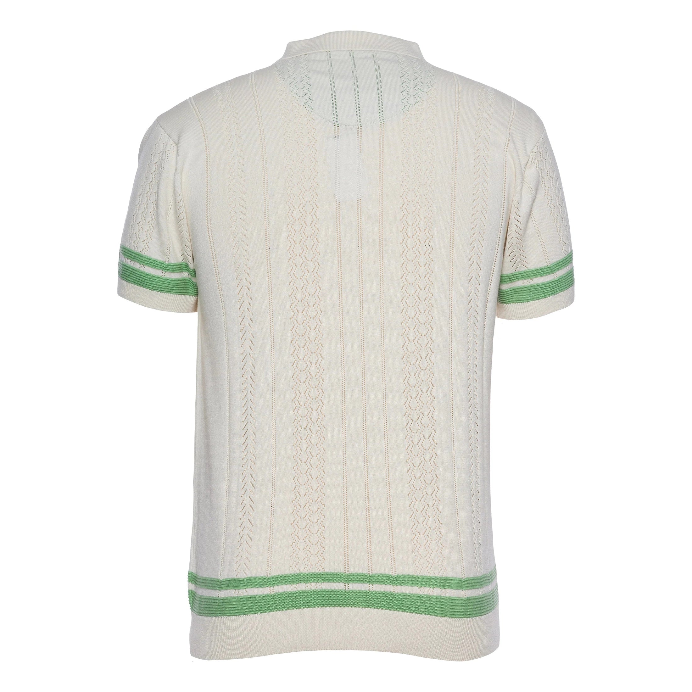 A TIZIANO KNIT POLO-CREAM