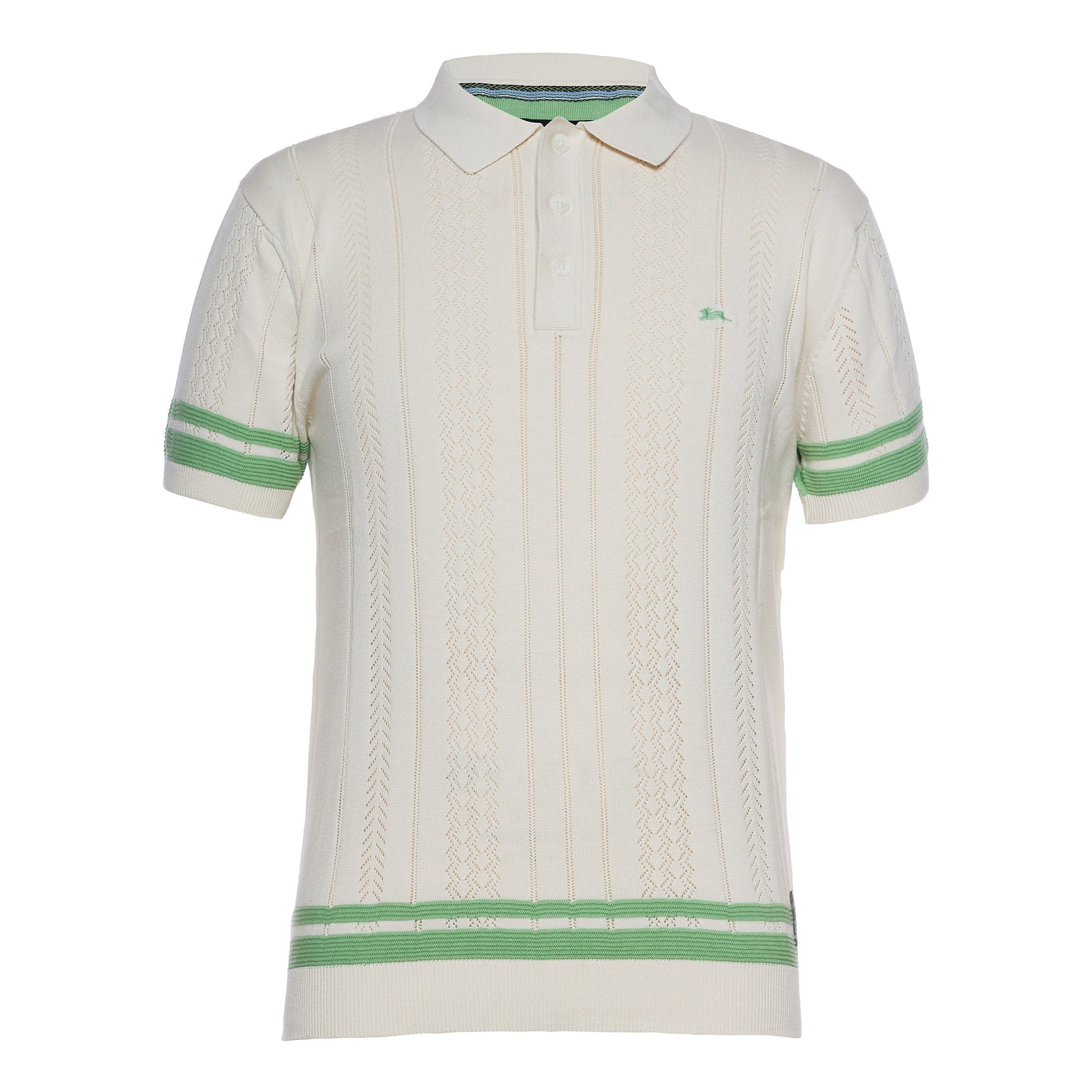 A TIZIANO KNIT POLO-CREAM