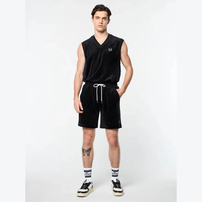 SERGIO TACCHINI VELOUR VEST BLACK