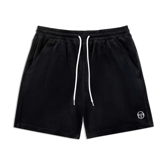 SERGIO TACCHINI VELOUR SHORTS-BLACK