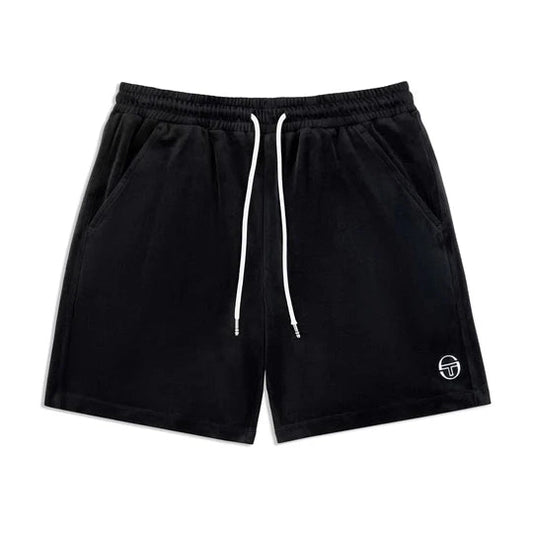 SERGIO TACCHINI VELOUR SHORTS-BLACK by Sergio Tacchini