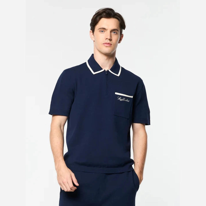 SERGIO TACCHINI KNIT SHORTS-NAVY