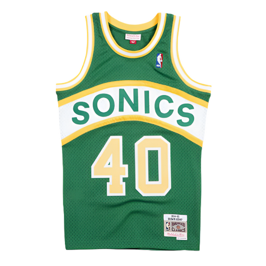 Sonics 94-95 Shawn Kemp Jersey by Mitchell and Ness