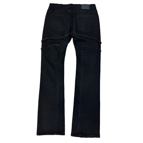FWRD JET BLACK STACKED JEANS