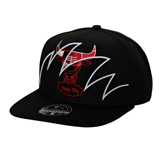 MITCHELL AND NESS NBA SHARK BITE BULLS FITTED