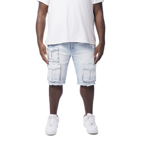 SMOKE RISE RIP & REPAIR CARGO SHORTS by SMOKE RISE