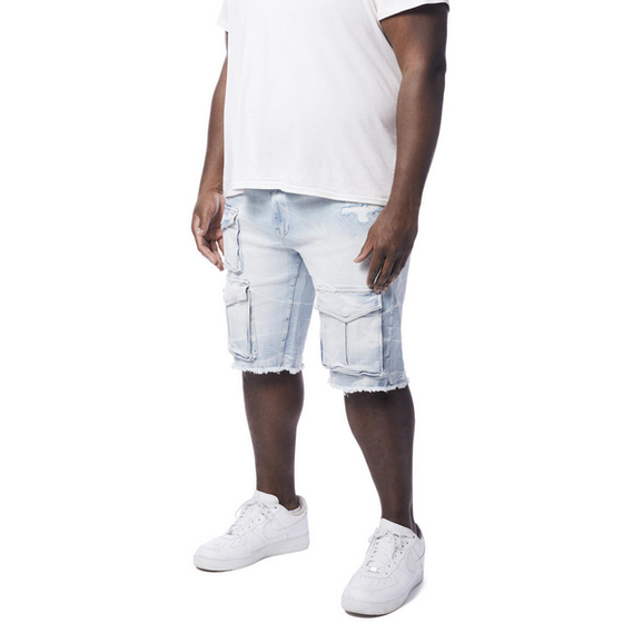 SMOKE RISE RIP & REPAIR CARGO SHORTS