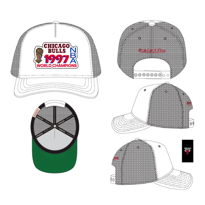MITCHELL AND NESS NBA CHAMPIONSHIP TRUCKER BULLS