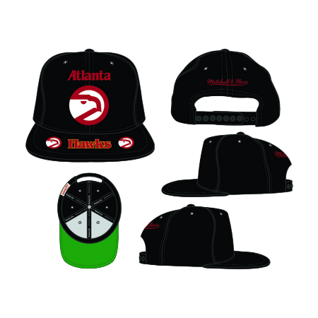 MITCHELL AND NESS NBA FRONT LOADED SNAPBACK HWC HAWKS