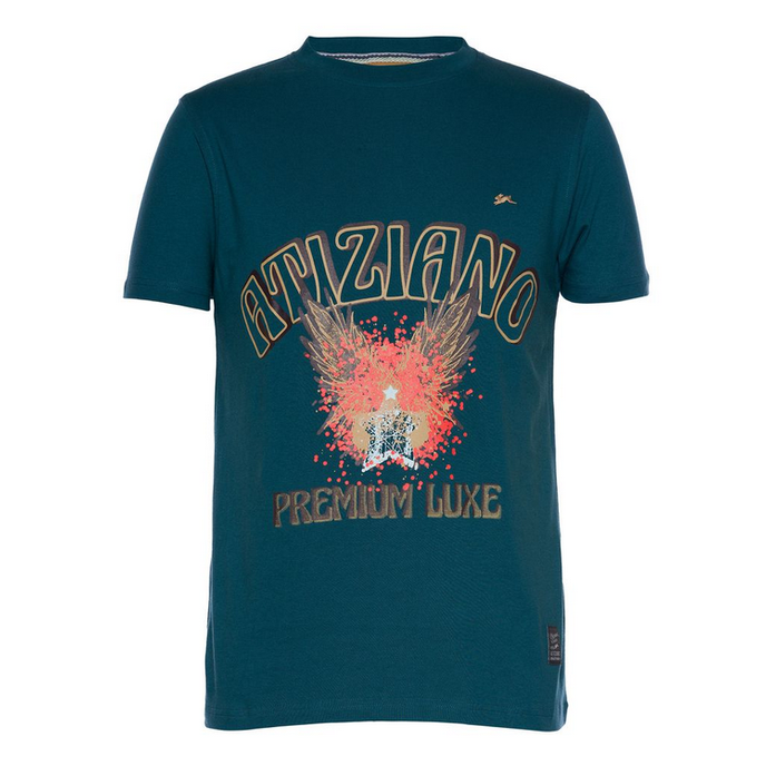 A.TIZIANO ISMAEL TEAL SHIRT