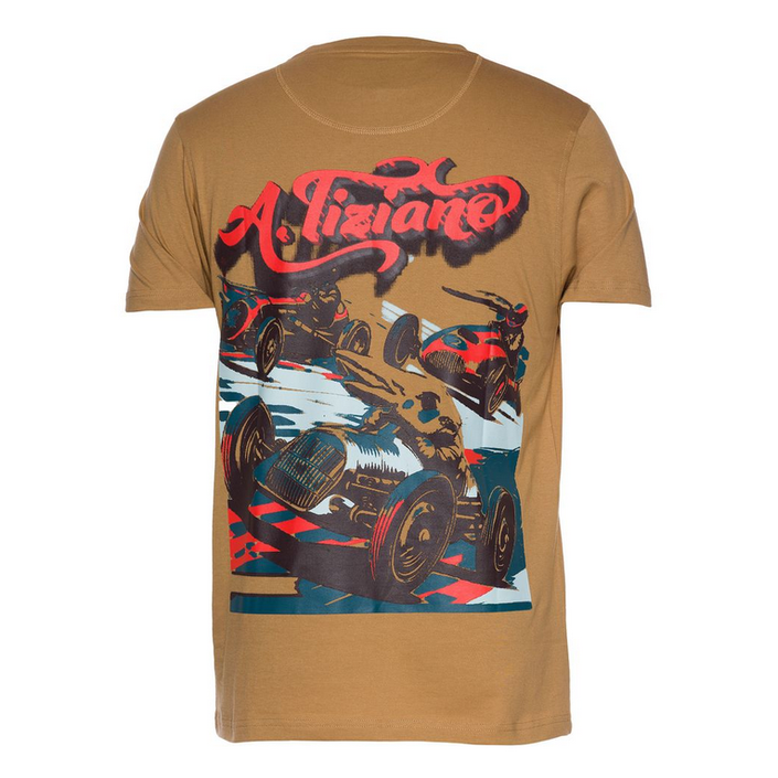 A.TIZIANO CHRISTIAN SAND GRAPHIC CREWNECK