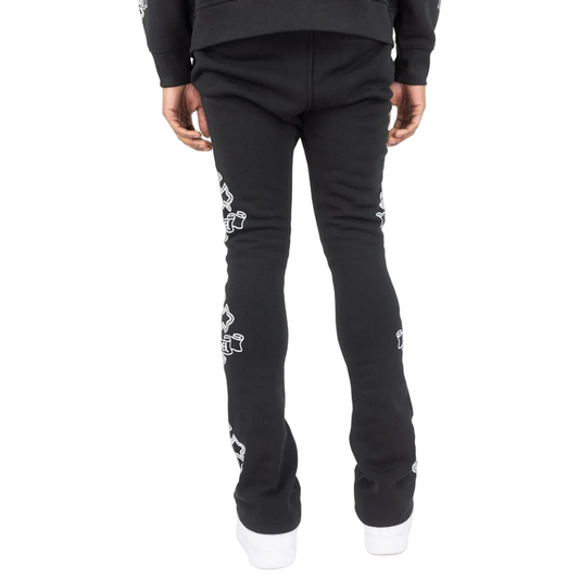 REBEL MINDS CROSS STACKED SWEATPANTS by Rebel Minds