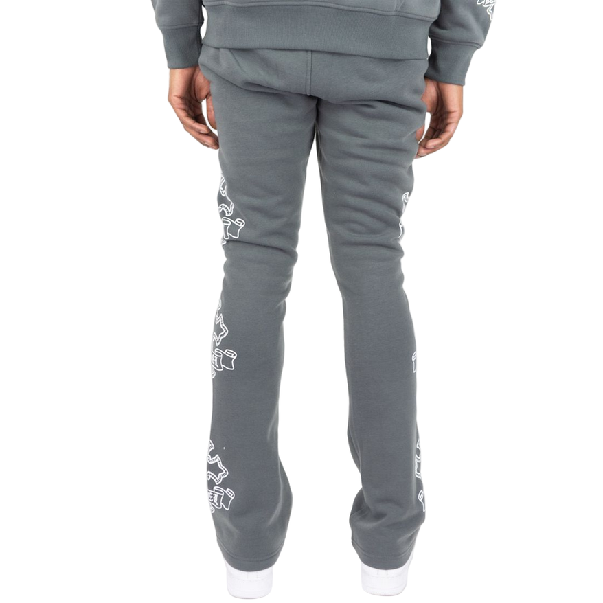 REBEL MINDS CROSS STACKED SWEATPANTS