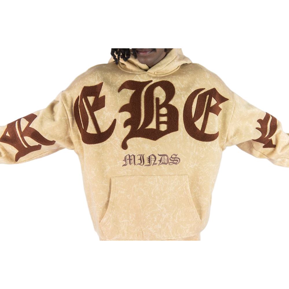 REBEL MINDS CHENILLE REBEL HOODIE by Rebel Minds
