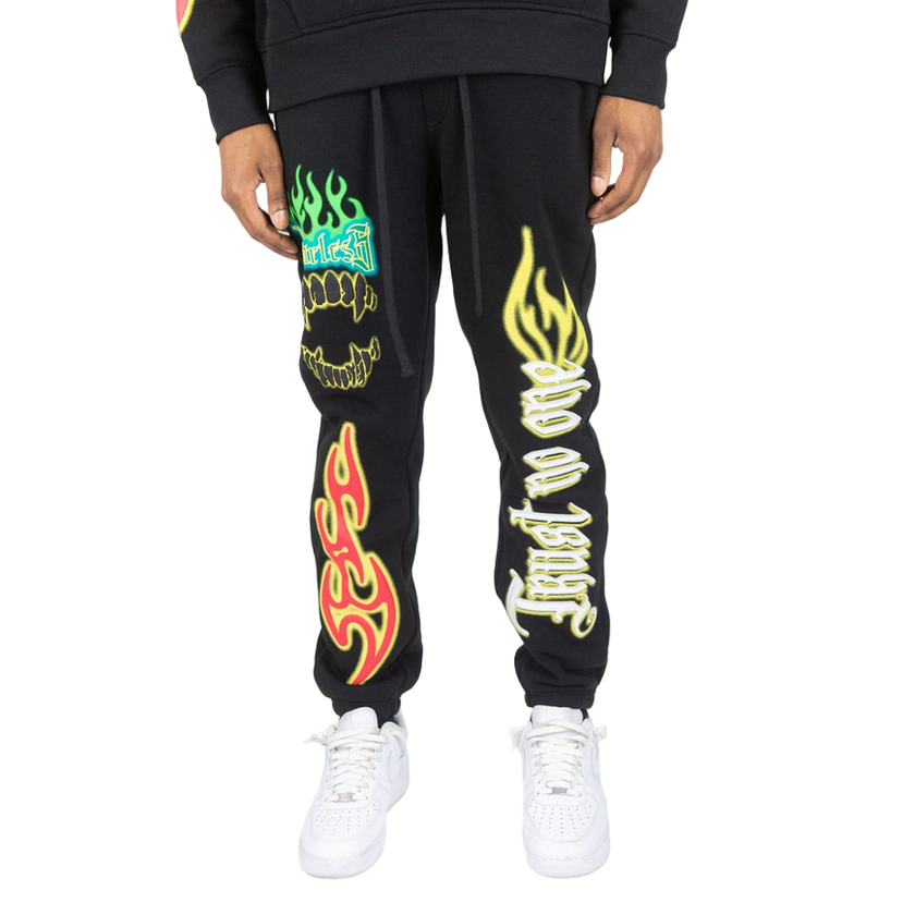 REBEL MINDS TRUST NO ONE SWEATPANTS