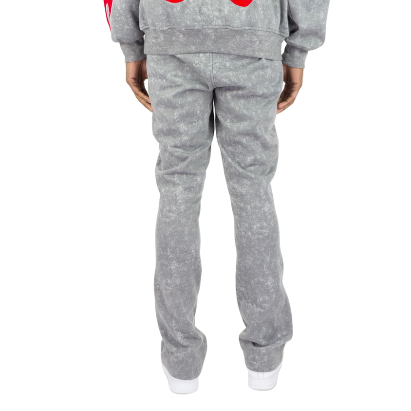 REBEL MINDS FLAME SKULL STACKED PANTS by Rebel Minds