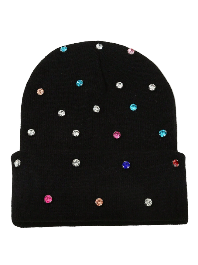 COLORED STONES BEANIE