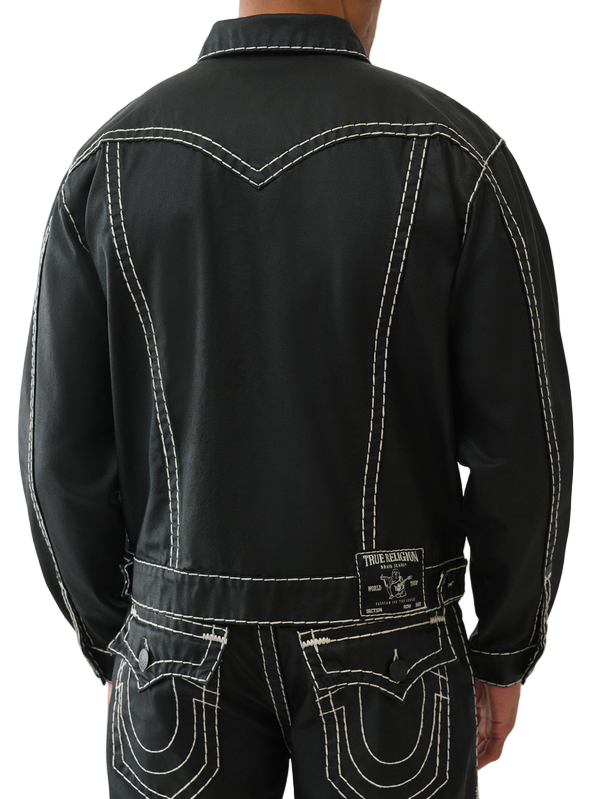 TRUE RELIGION OVERSIZE COATED JACKET