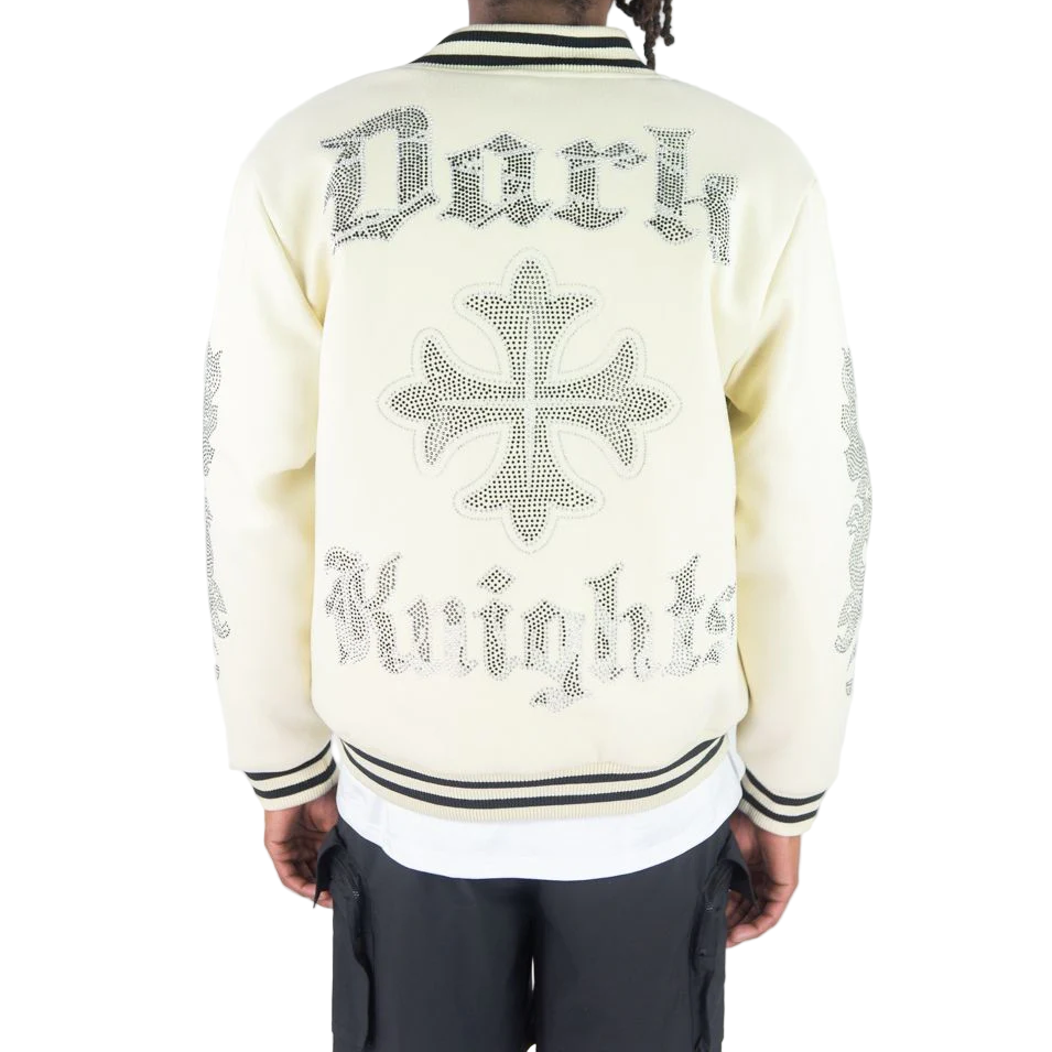 REBEL MINDS DARK KNIGHTS VARSITY JACKET