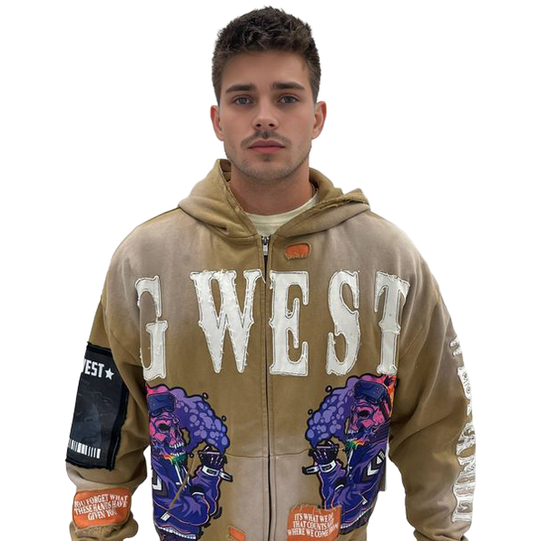 G WEST DISTRESSED HOODIE