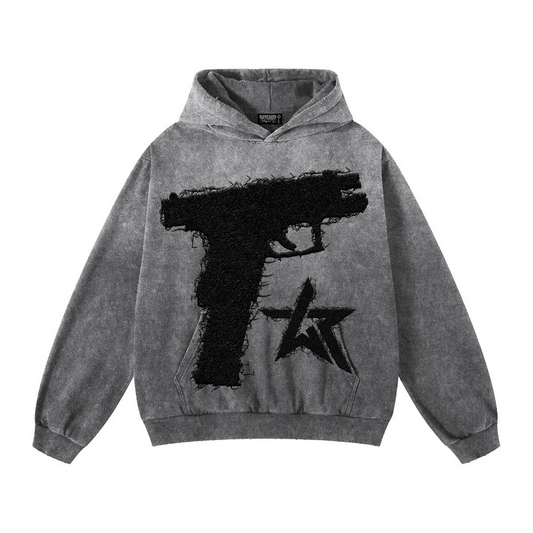 WKNDRIOT GLOCK PATCH HOODIE by WKND RIOT