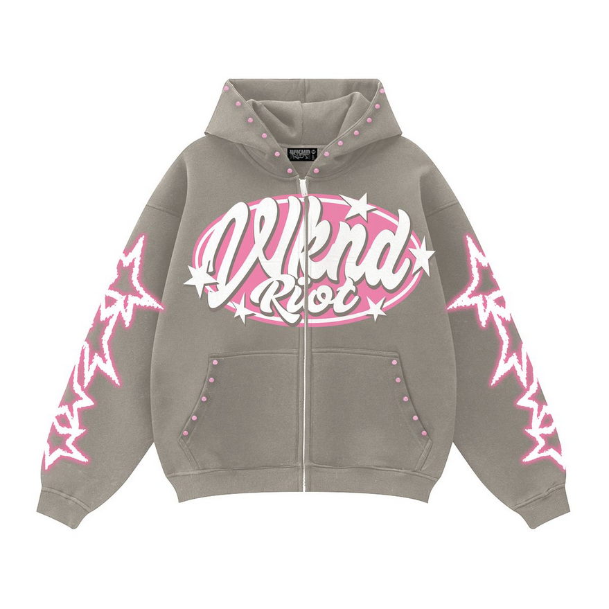 WKNDRIOT HIGH FASHION ZIP UP HOODIE